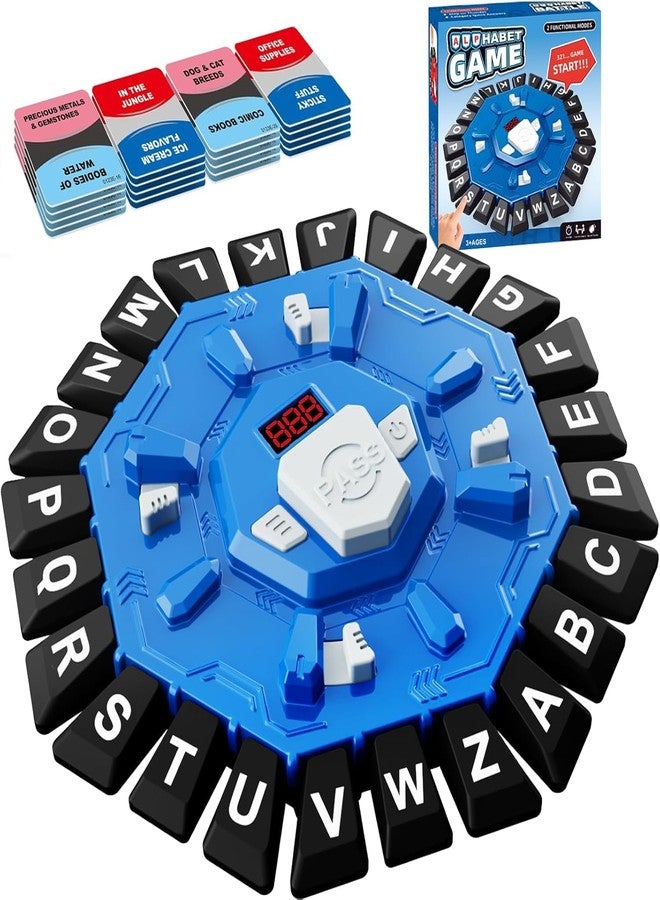 Humzo Word Game Family Board Games with Display Timer and 2 Modes, The Fast-Paced 24 Letters Pressing Games, Learning Word Game for Kids & Adults, 2-8 Players, 15-20 Minute Play Time - Image 1